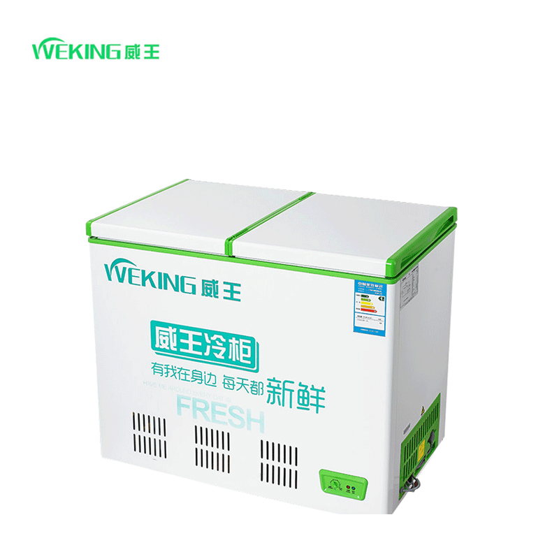 威王bc/bd-229/259单温冷冻冷藏可转换卧式冰柜 蝴蝶门 商用冷柜