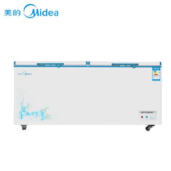 美的(Midea)BD/BC-568DKM 568升 卧式单温大冷柜 冷藏冷冻 顶开门商用双门冰柜 白色(BD/BC-568DKEM 白色)
