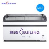 穂凌(SUILING)WD4-538 538升卧式单温冷冻冷藏弧面玻璃门岛柜 卧式海鲜、饮料、雪糕、水果蔬菜展示柜【冷柜图片 冷柜价格 冷柜品牌 冷柜报价】(WD4-538)